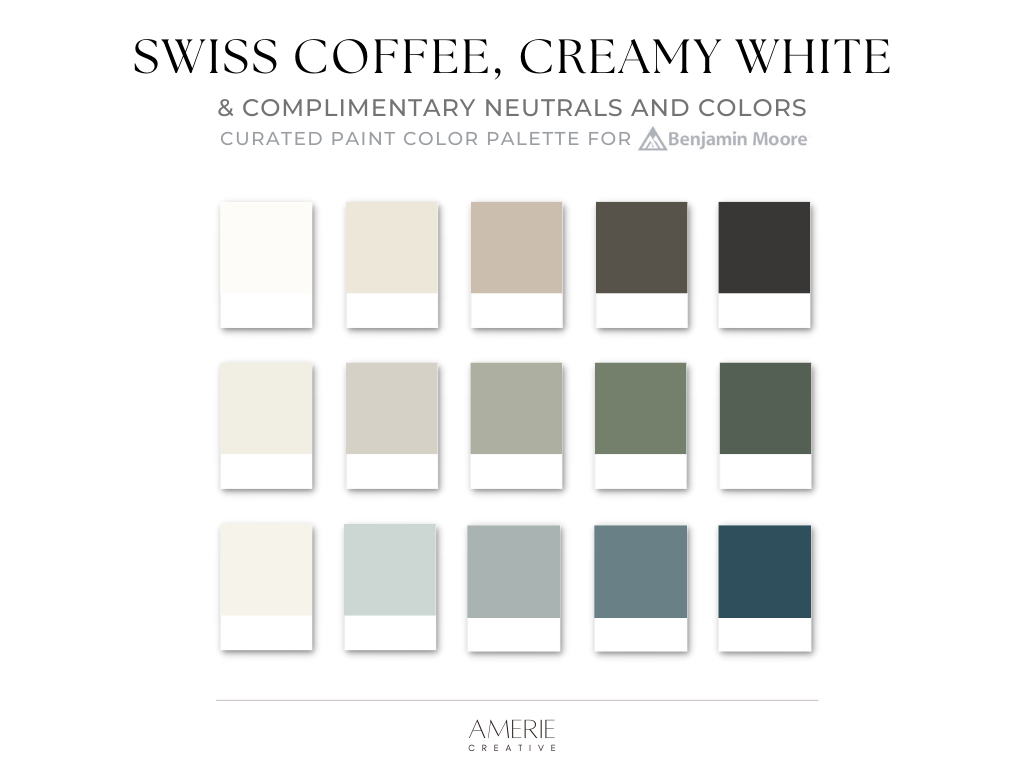 Creamy White Color Palette Swiss Coffee Color Palette Benjamin Moore ...